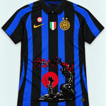 Inter Milan Striped Goku Sakura Dragon Ball Jersey — Front