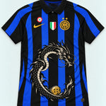Inter Milan Striped Shenron Emblem Dragon Ball Jersey — Front