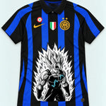 Inter Milan Striped Super Saiyan Aura Dragon Ball Jersey — Front