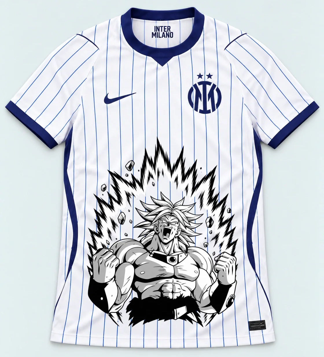 Inter Milan White Broly Dragon Ball Jersey — Front