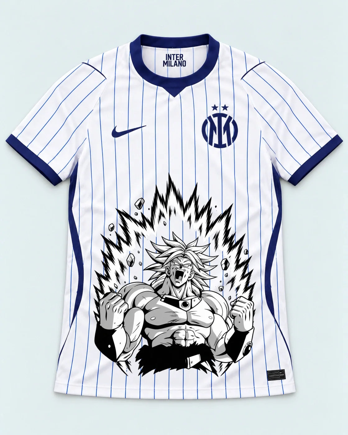 Inter Milan White Broly Dragon Ball Jersey — Front
