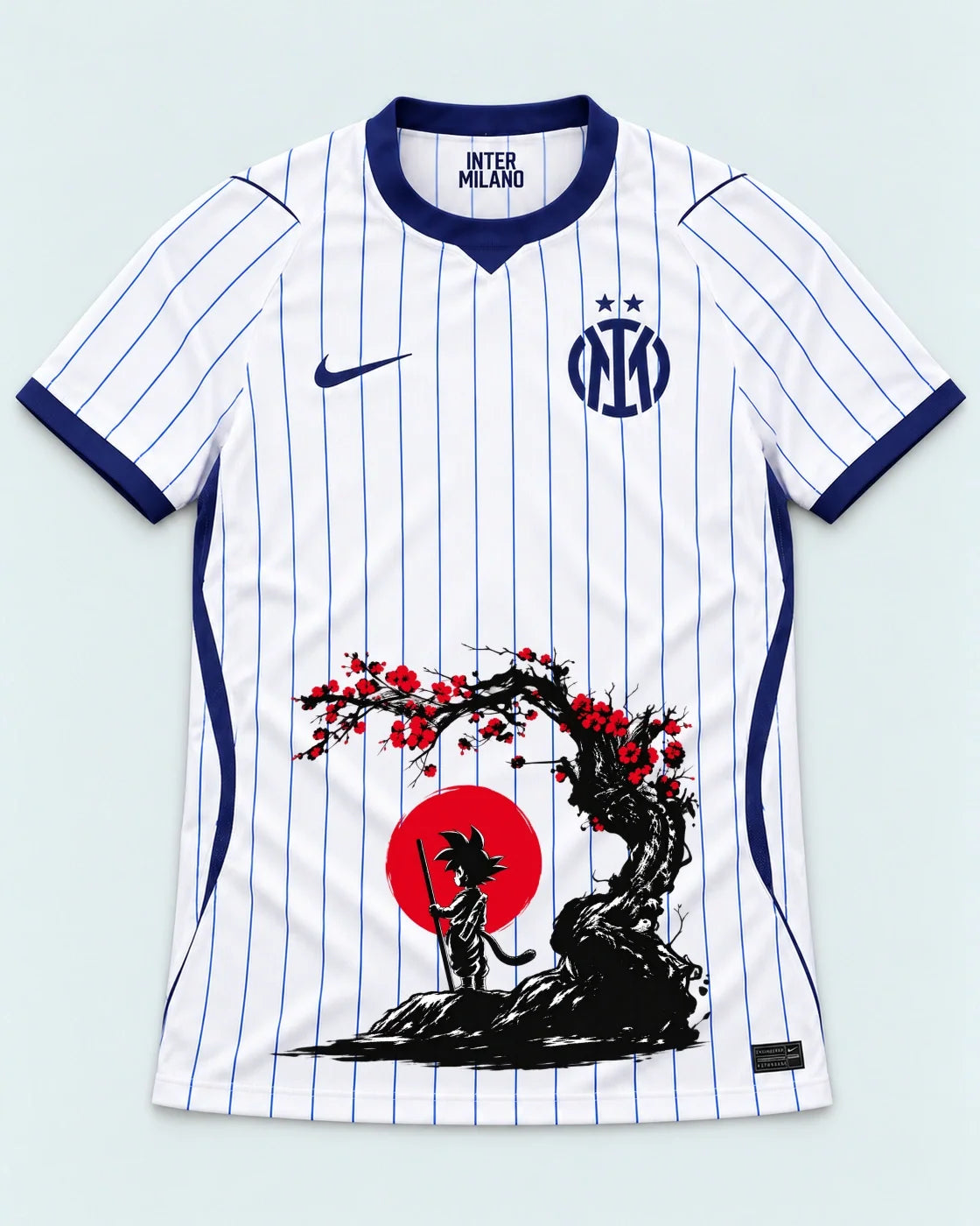 Inter Milan White Goku Sakura Dragon Ball Jersey — Front