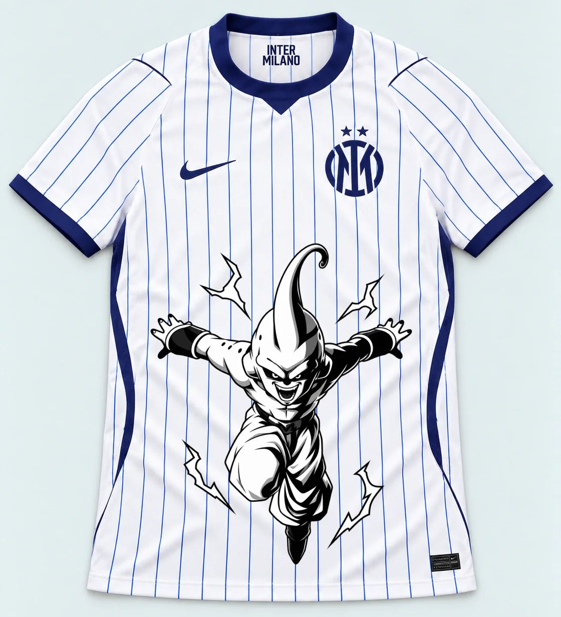Inter Milan White Kid Buu Dragon Ball Jersey — Front