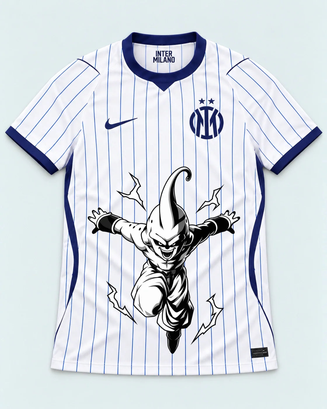 Inter Milan White Kid Buu Dragon Ball Jersey — Front