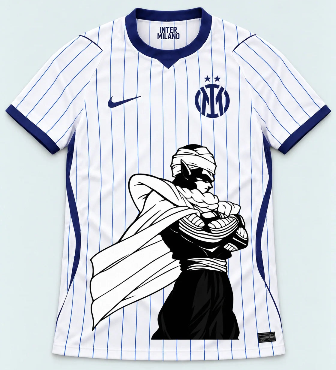 Inter Milan White Piccolo Cloak Dragon Ball Jersey — Front
