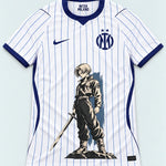 Inter Milan White Trunks Sword Dragon Ball Jersey — Front