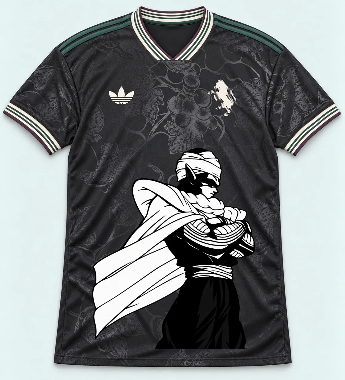 Juventus Dark Piccolo Cloak Dragon Ball Jersey — Front