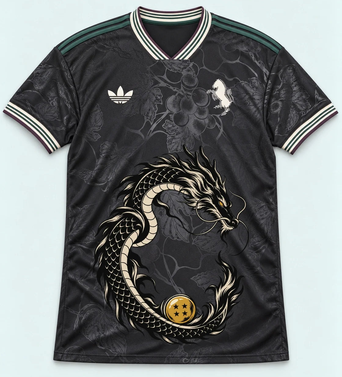 Juventus Dark Shenron Emblem Dragon Ball Jersey — Front
