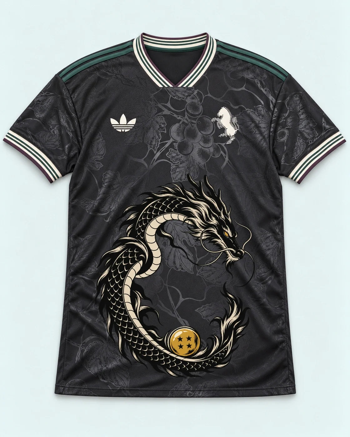 Juventus Dark Shenron Emblem Dragon Ball Jersey — Front