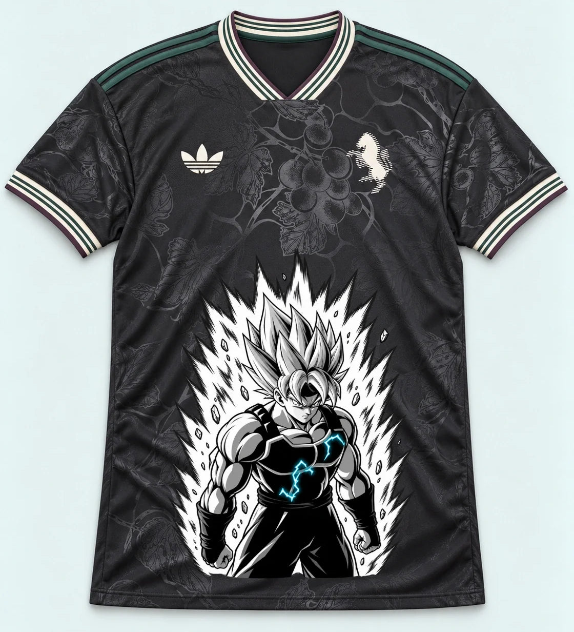 Juventus Dark Super Saiyan Aura Dragon Ball Jersey — Front