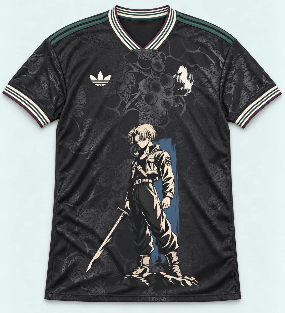 Juventus Dark Trunks Sword Dragon Ball Jersey — Front