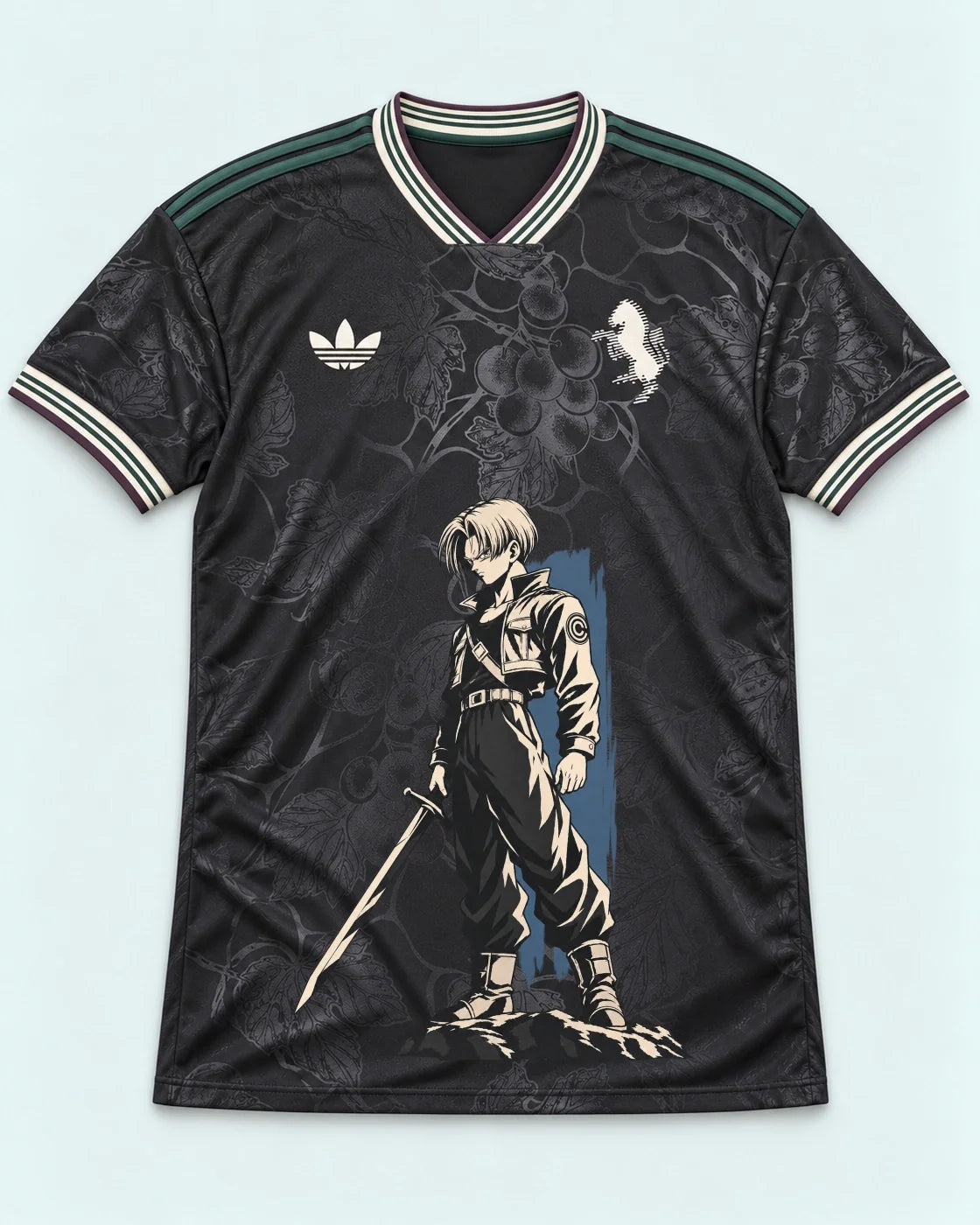 Juventus Dark Trunks Sword Dragon Ball Jersey — Front