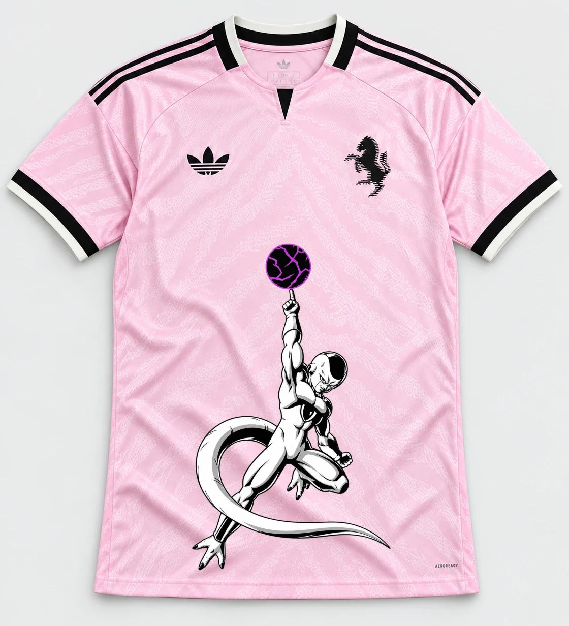 Juventus Pink Frieza Death Ball Dragon Ball Jersey — Front