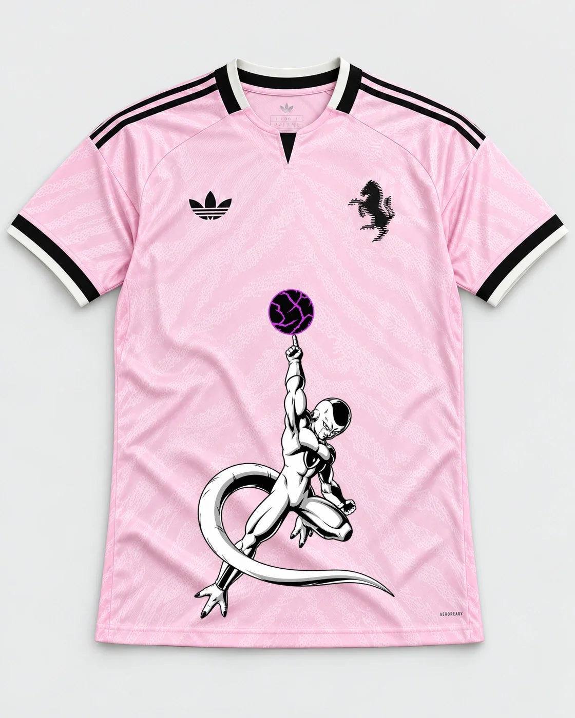 Juventus Pink Frieza Death Ball Dragon Ball Jersey — Front