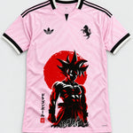 Juventus Pink Goku Rising Sun Dragon Ball Jersey — Front