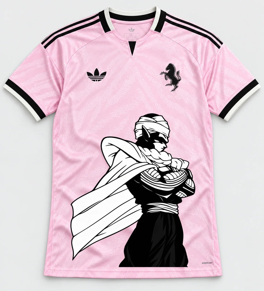 Juventus Pink Piccolo Cloak Dragon Ball Jersey — Front