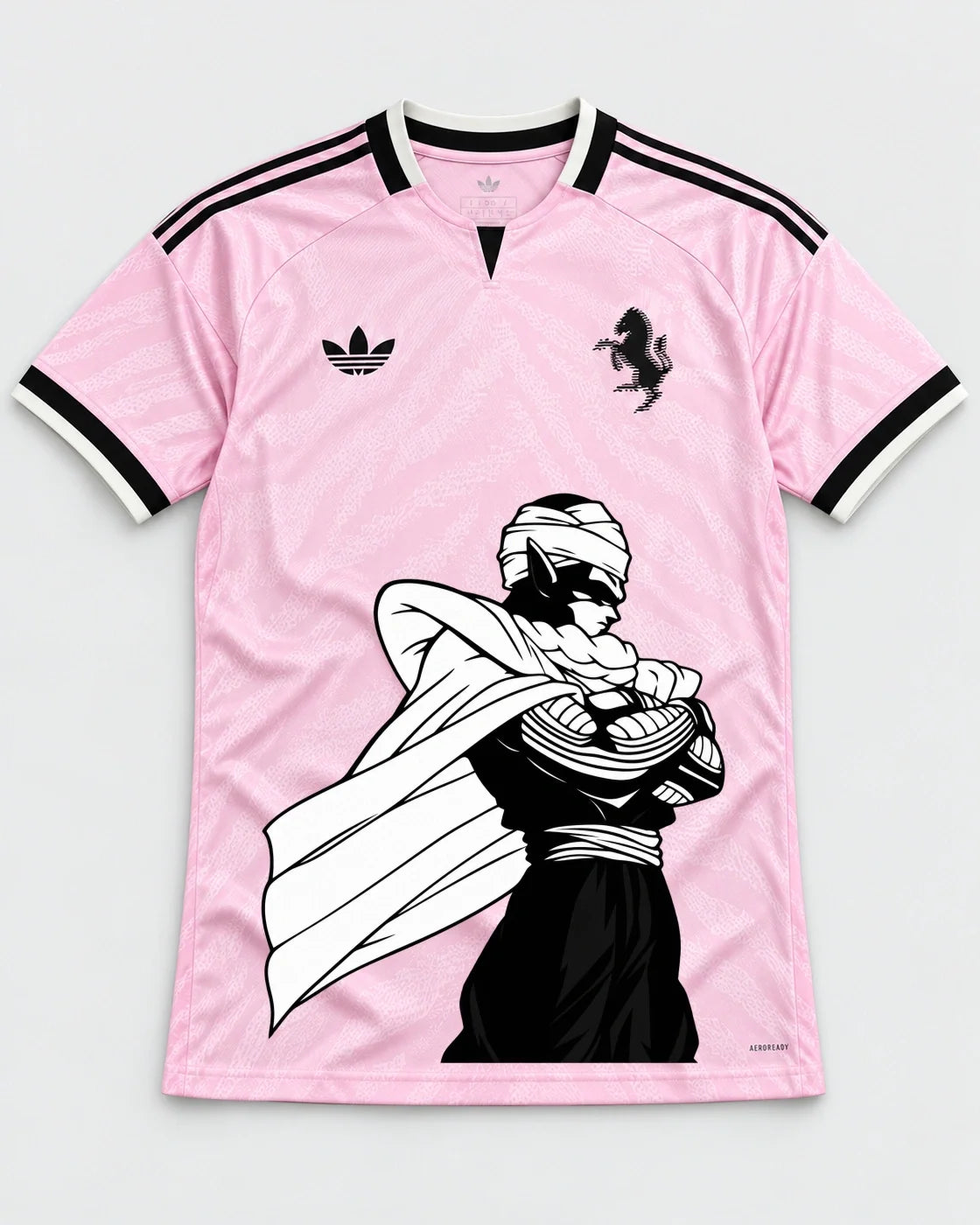 Juventus Pink Piccolo Cloak Dragon Ball Jersey — Front