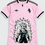 Juventus Pink Super Saiyan Aura Dragon Ball Jersey — Front