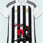 Juventus Striped Goku Sakura Dragon Ball Jersey — Front