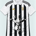 Juventus Striped Kid Buu Dragon Ball Jersey — Front