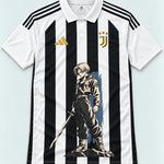 Juventus Striped Trunks Sword Dragon Ball Jersey — Front