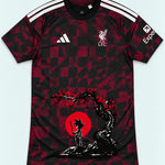 Liverpool Dark Goku Sakura Dragon Ball Jersey — Front