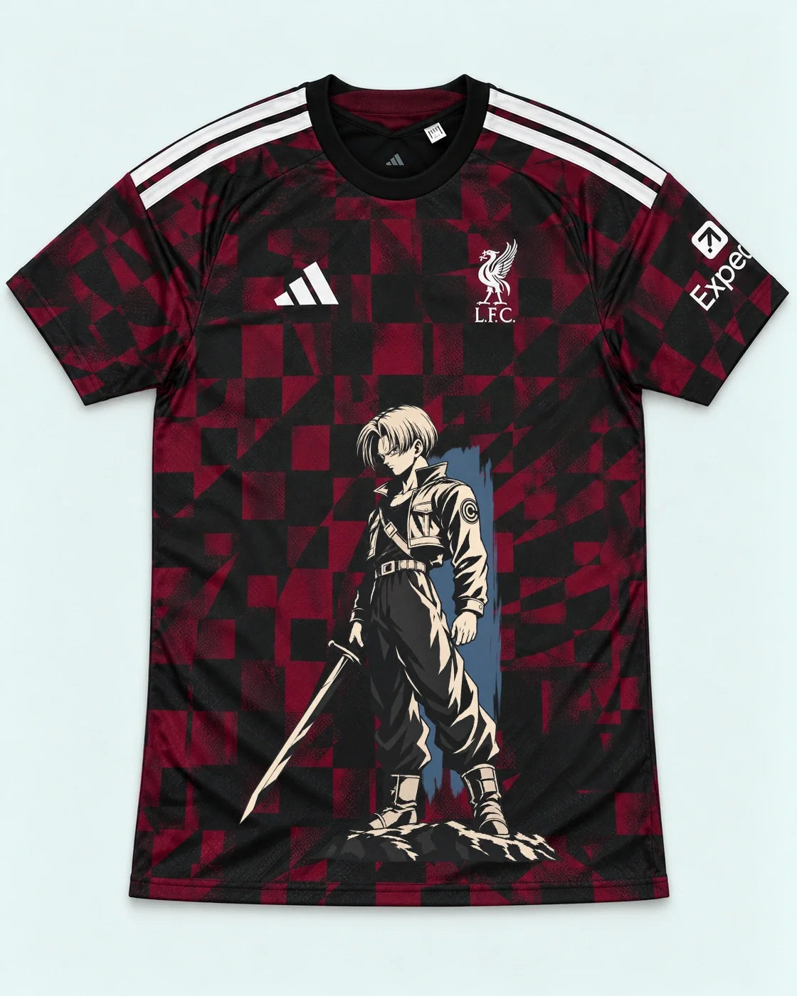 Liverpool Dark Trunks Sword Dragon Ball Jersey — Front