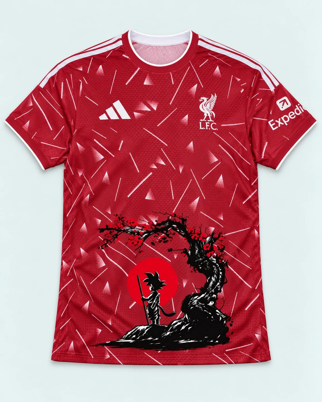 Liverpool Red Goku Sakura Dragon Ball Jersey — Front