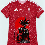 Liverpool Red Goku Rising Sun Dragon Ball Jersey — Front