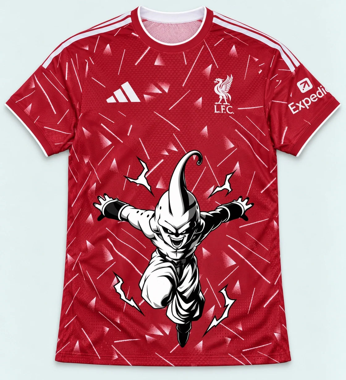 Liverpool Red Kid Buu Dragon Ball Jersey — Front