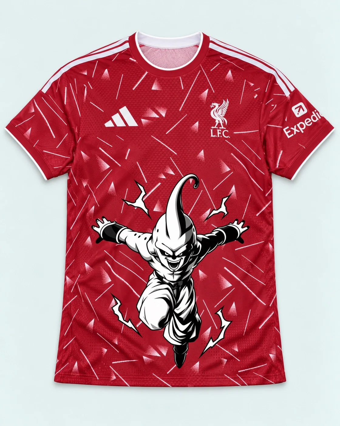 Liverpool Red Kid Buu Dragon Ball Jersey — Front