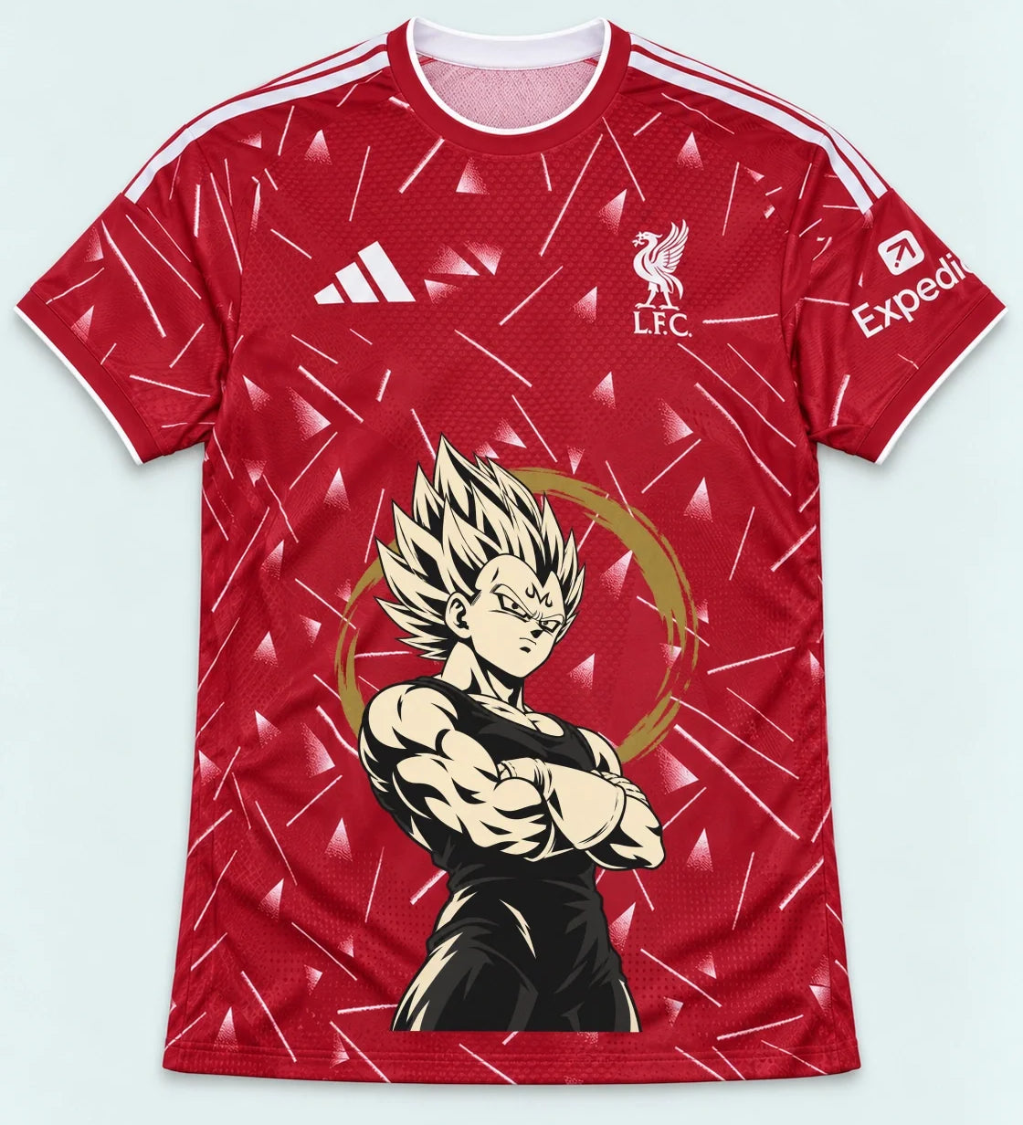 Liverpool Red Majin Vegeta Dragon Ball Jersey — Front