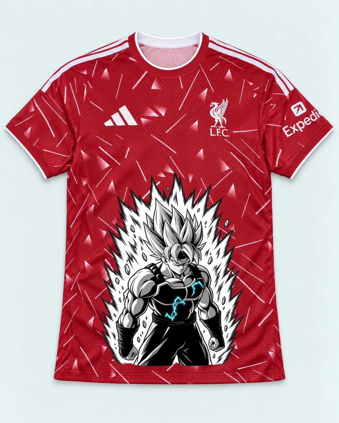 Liverpool Red Super Saiyan Aura Dragon Ball Jersey — Front