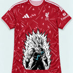 Liverpool Red Super Saiyan Aura Dragon Ball Jersey — Front