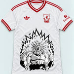Liverpool White Broly Dragon Ball Jersey — Front