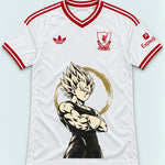 Liverpool White Majin Vegeta Dragon Ball Jersey — Front