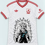 Liverpool White Super Saiyan Aura Dragon Ball Jersey — Front