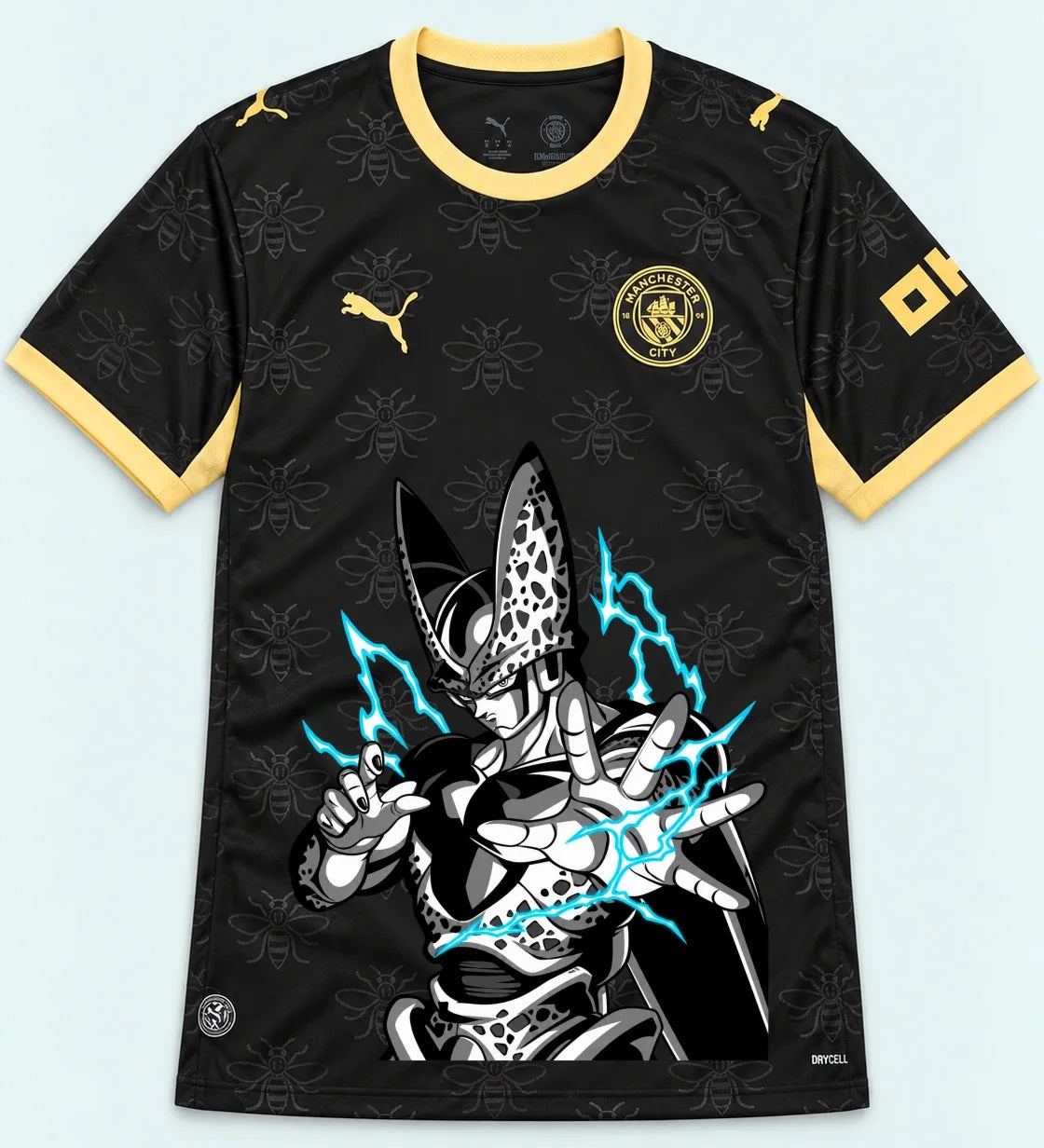 Manchester City Black Cell Dragon Ball Jersey — Front