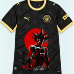 Manchester City Black Goku Rising Sun Dragon Ball Jersey — Front