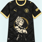 Manchester City Black Majin Vegeta Dragon Ball Jersey — Front
