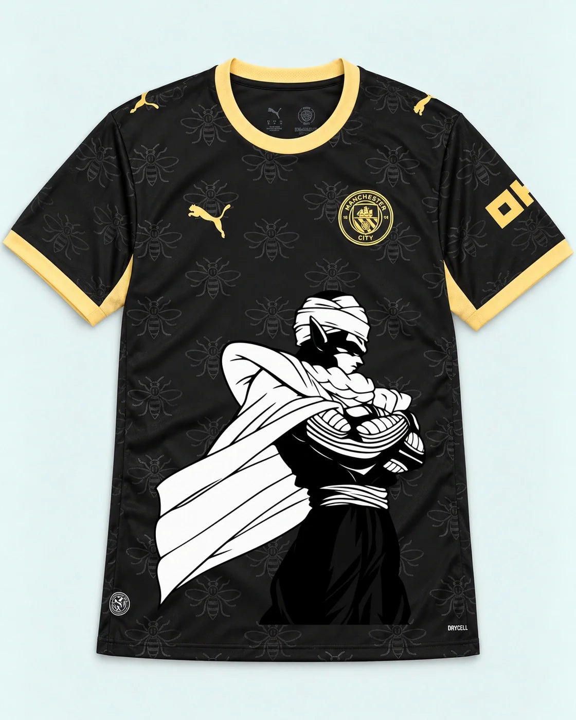 Manchester City Black Piccolo Cloak Dragon Ball Jersey — Front