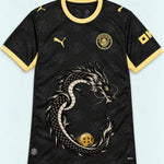 Manchester City Black Shenron Emblem Dragon Ball Jersey — Front