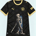 Manchester City Black Trunks Sword Dragon Ball Jersey — Front
