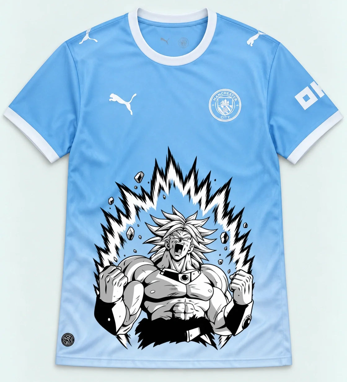 Manchester City Sky Broly Dragon Ball Jersey — Front