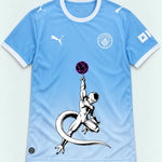 Manchester City Sky Frieza Death Ball Dragon Ball Jersey — Front