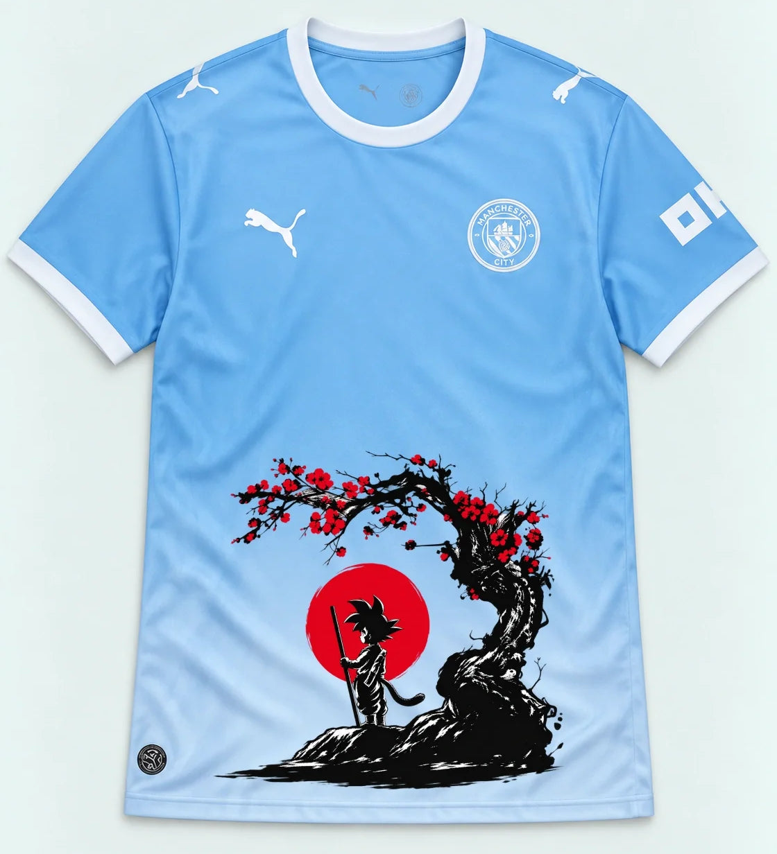 Manchester City Sky Goku Sakura Dragon Ball Jersey — Front
