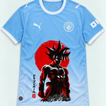 Manchester City Sky Goku Rising Sun Dragon Ball Jersey — Front