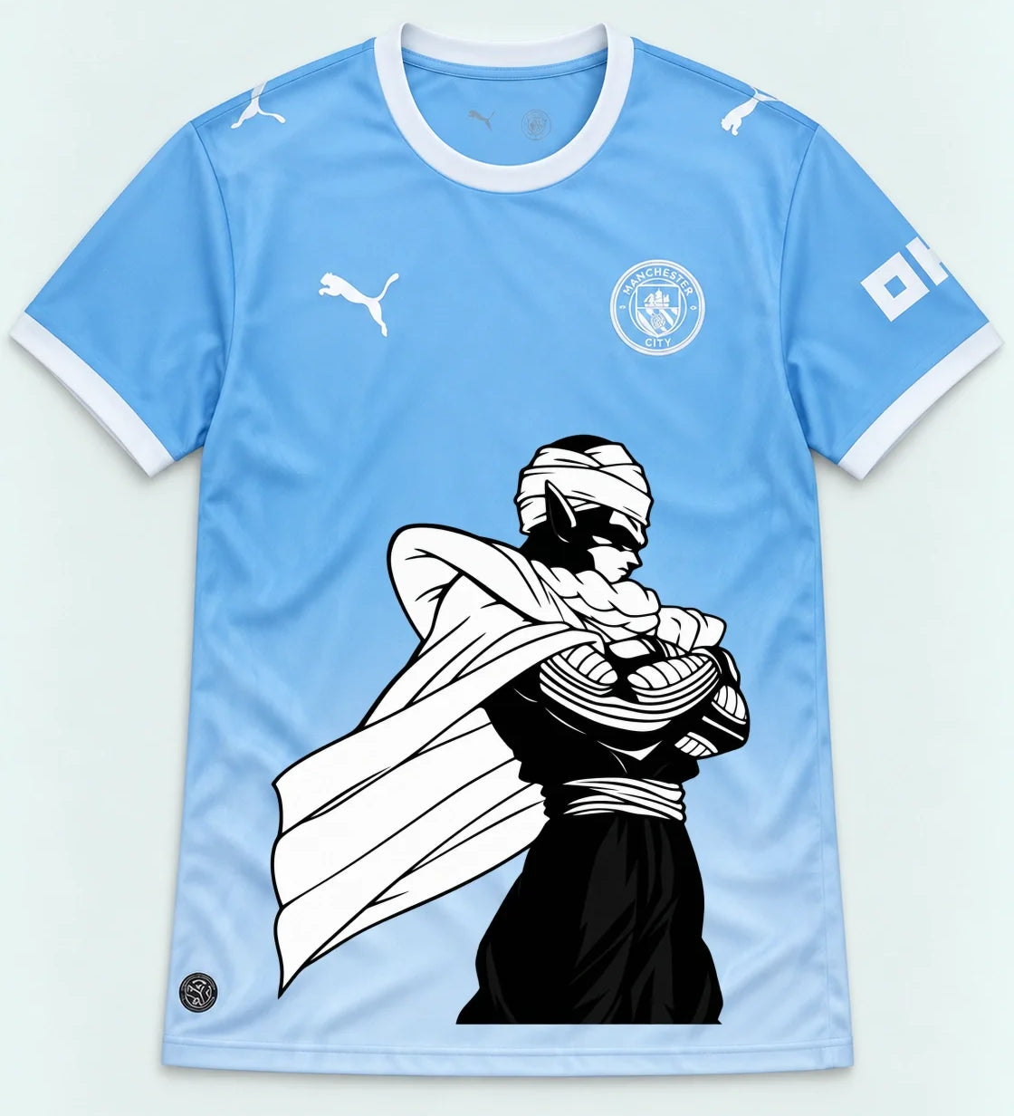 Manchester City Sky Piccolo Cloak Dragon Ball Jersey — Front