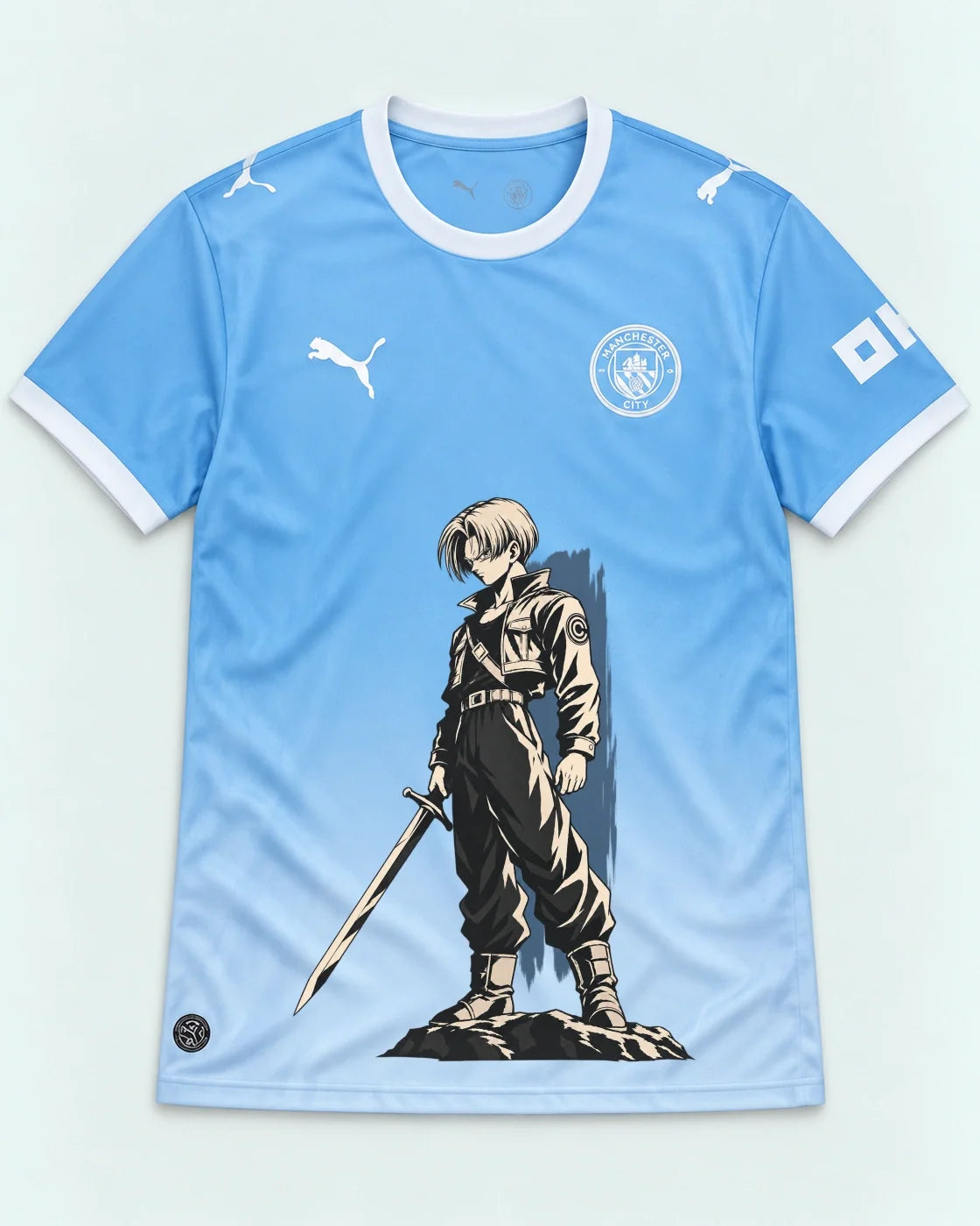 Manchester City Sky Trunks Sword Dragon Ball Jersey — Front