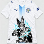 Manchester City White Cell Dragon Ball Jersey — Front